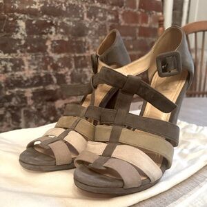 Cole Haan Grey Nike Air Heeled Sandals Size 9